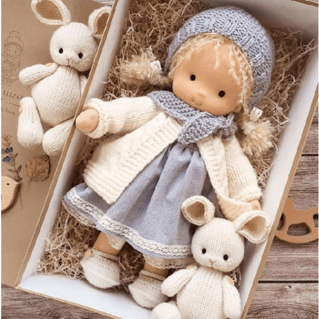 Bambola in cotone fatta a mano per bambini, giocattolo educativo creativo