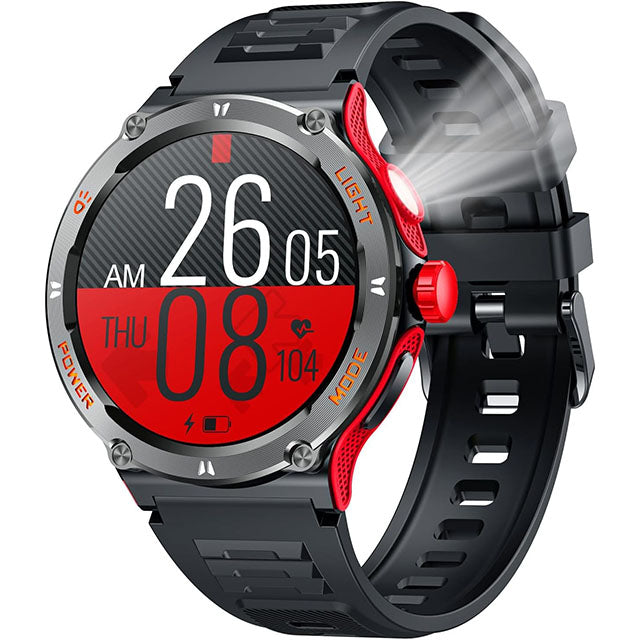 Orologio Smartwatch Sportivo Uomo Schermo HD GPS e Torcia