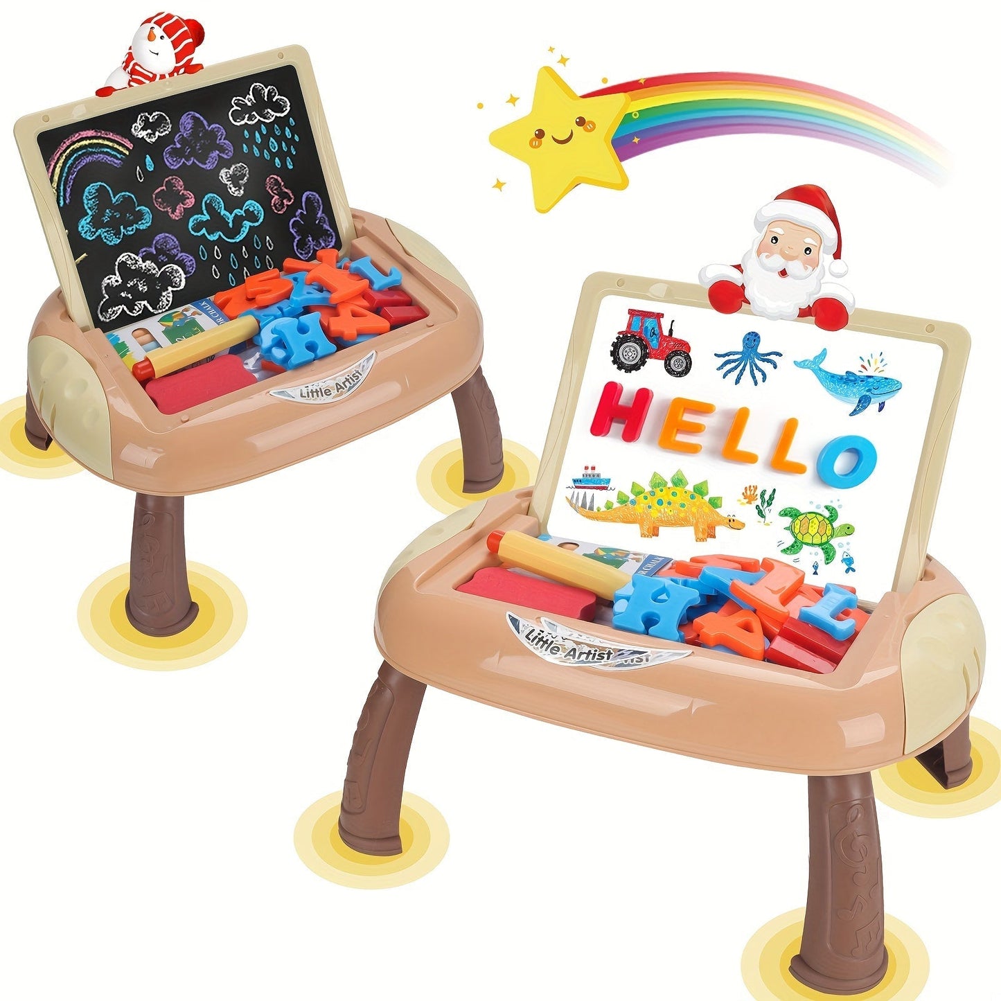 Lavagna Scolastica Reversibile Nero e Bianco con Accessori