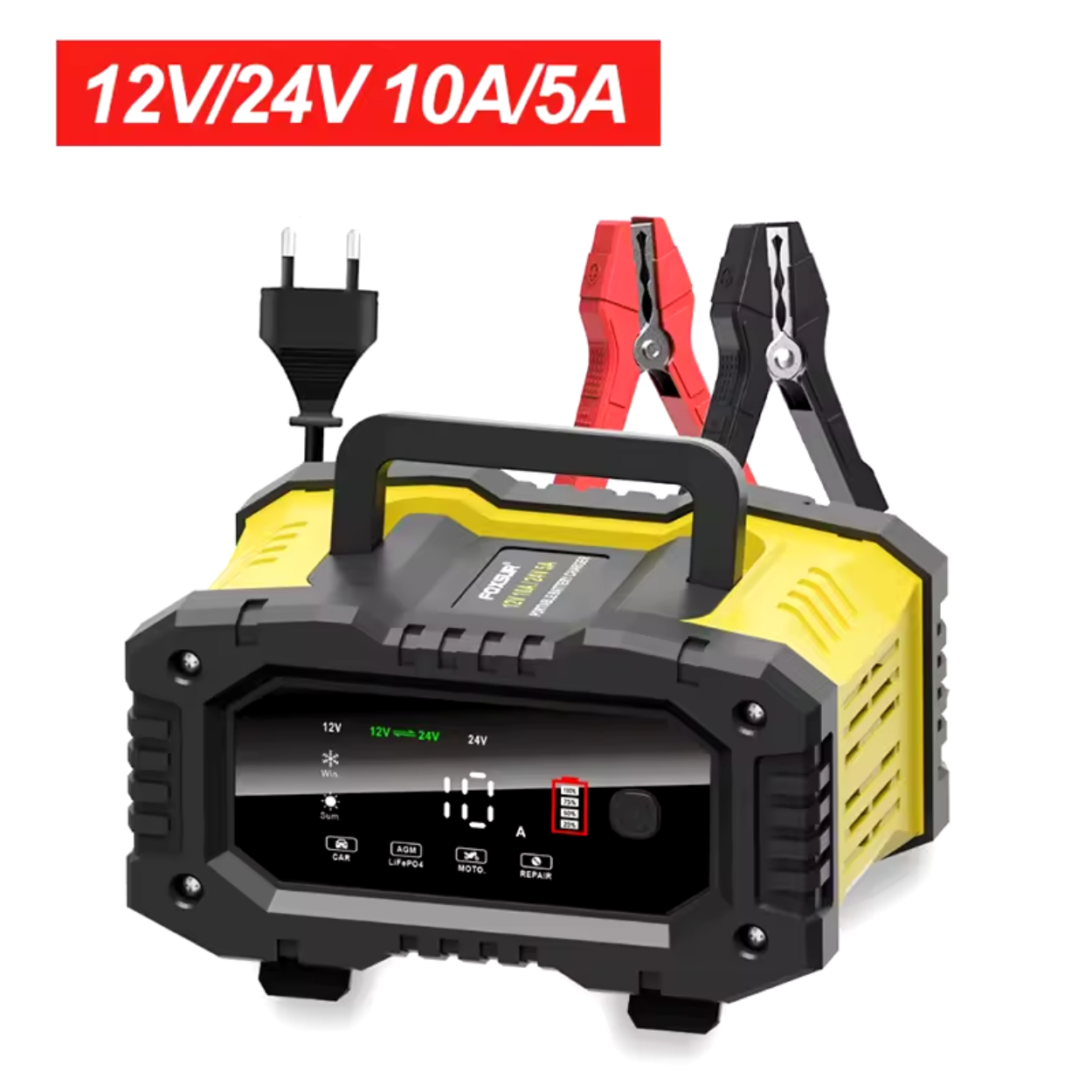 Caricabatterie Auto 12V e 24V Rapido