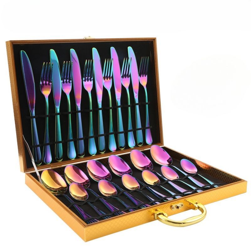 Ustensili Eleganti in Acciaio Inossidabile 24 Pezzi