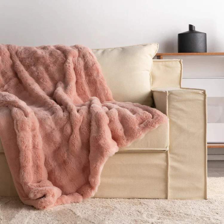 Marcherelle™ – Couverture Lestée en Fausse Fourrure Ultra Douce & Relaxante