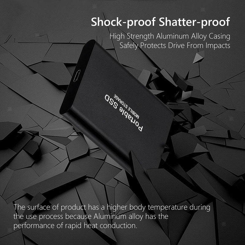 Marcherelle™ – Disque Dur Externe SSD Portable, USB 3.1 Haute Vitesse