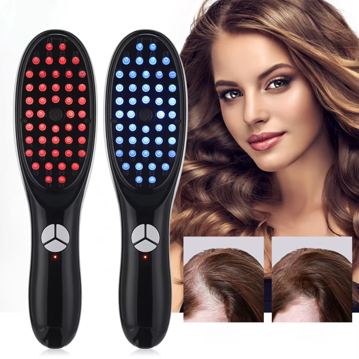 Pettine Massaggiante per Capelli 3 Funzioni