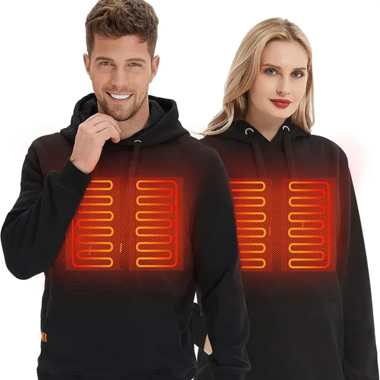 Felpa con Cappuccio Elettrica Riscaldante per Inverno