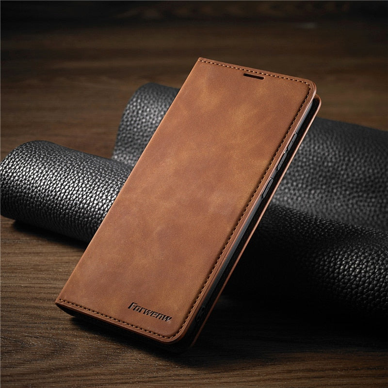 Custodia in pelle magnetica Huawei robusta ed elegante