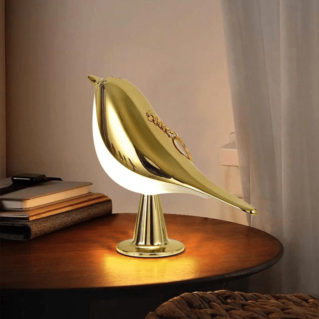 Lampada da tavolo elegante design uccello