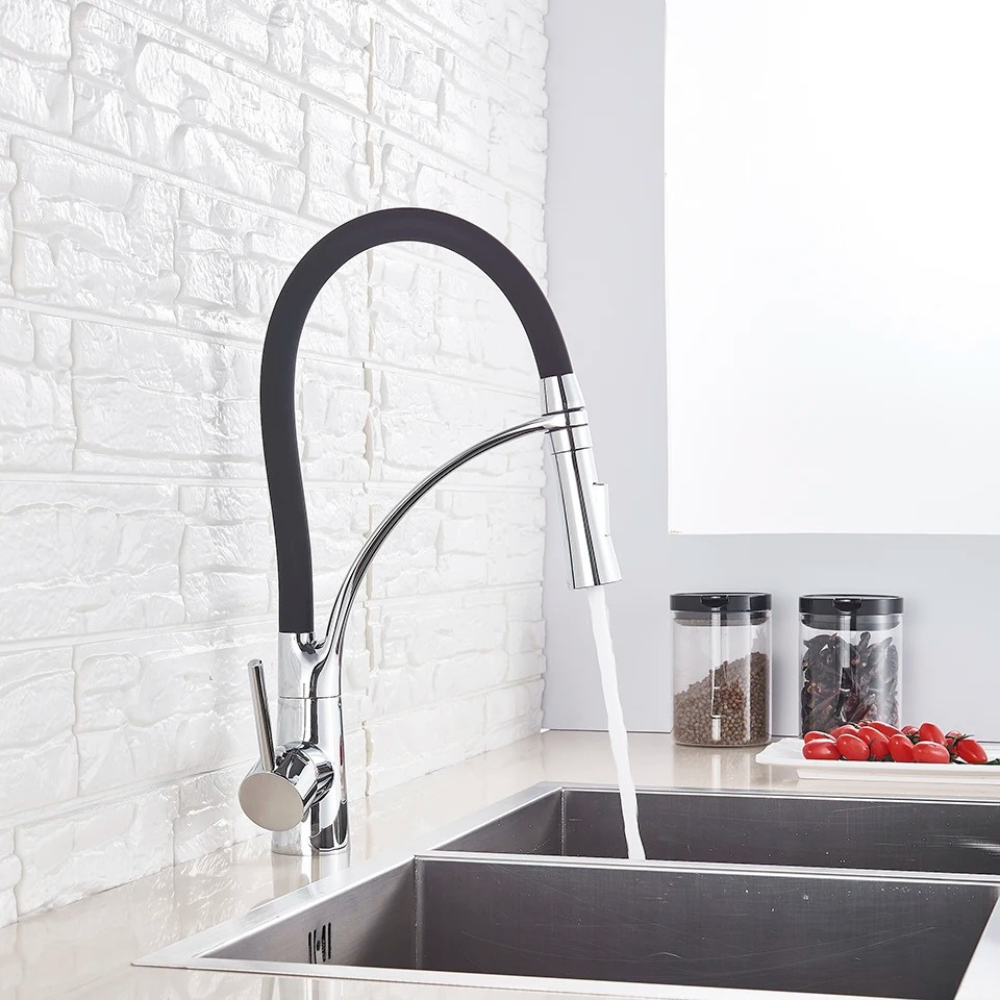 Miscelatore da cucina elegante con doccetta e 2 funzioni