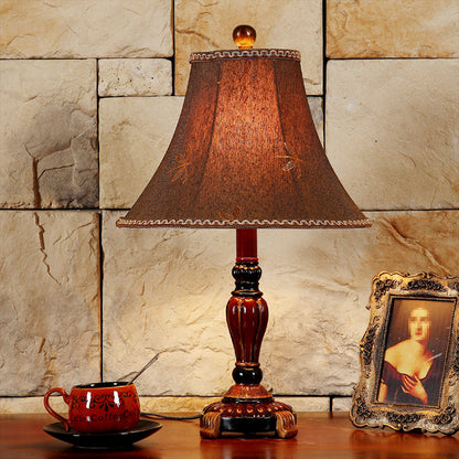 Lampada Elegante Paralume a Campana in Tessuto