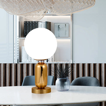 Lampada in vetro elegante sfera dorata