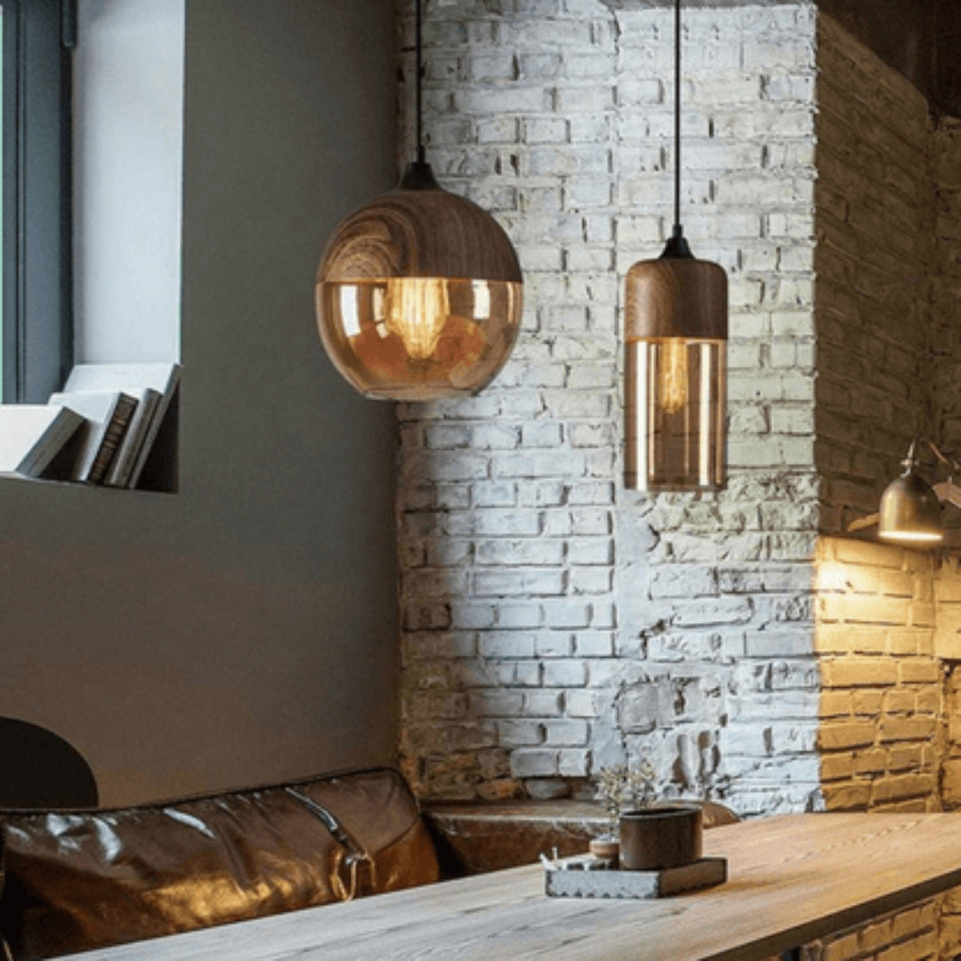 Lampada da soffitto in legno design nordico