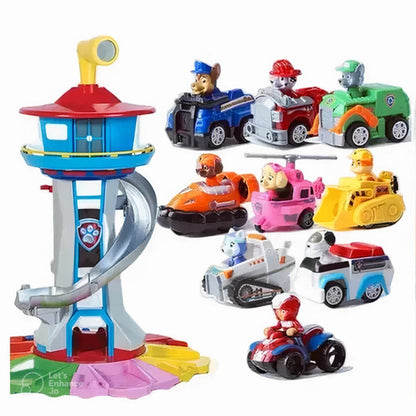 Giochi di macchinine Paw Patrol - 9 pezzi con figurine per bambini