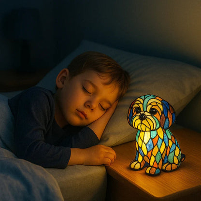 Lampada cane divertente LED colorata