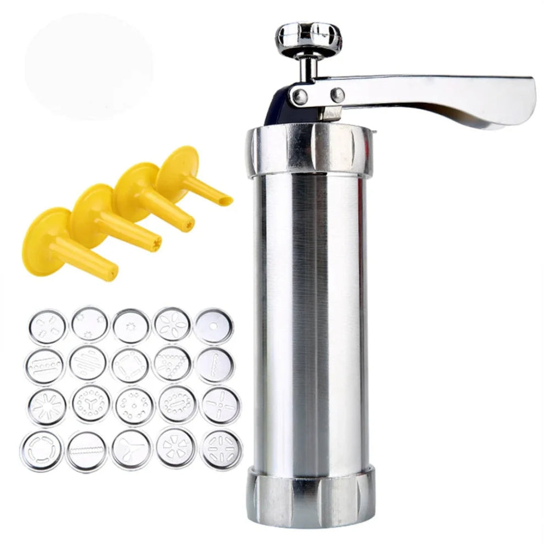 Stampo per Biscotti in Alluminio con 20 Forme e 4 Beccucci
