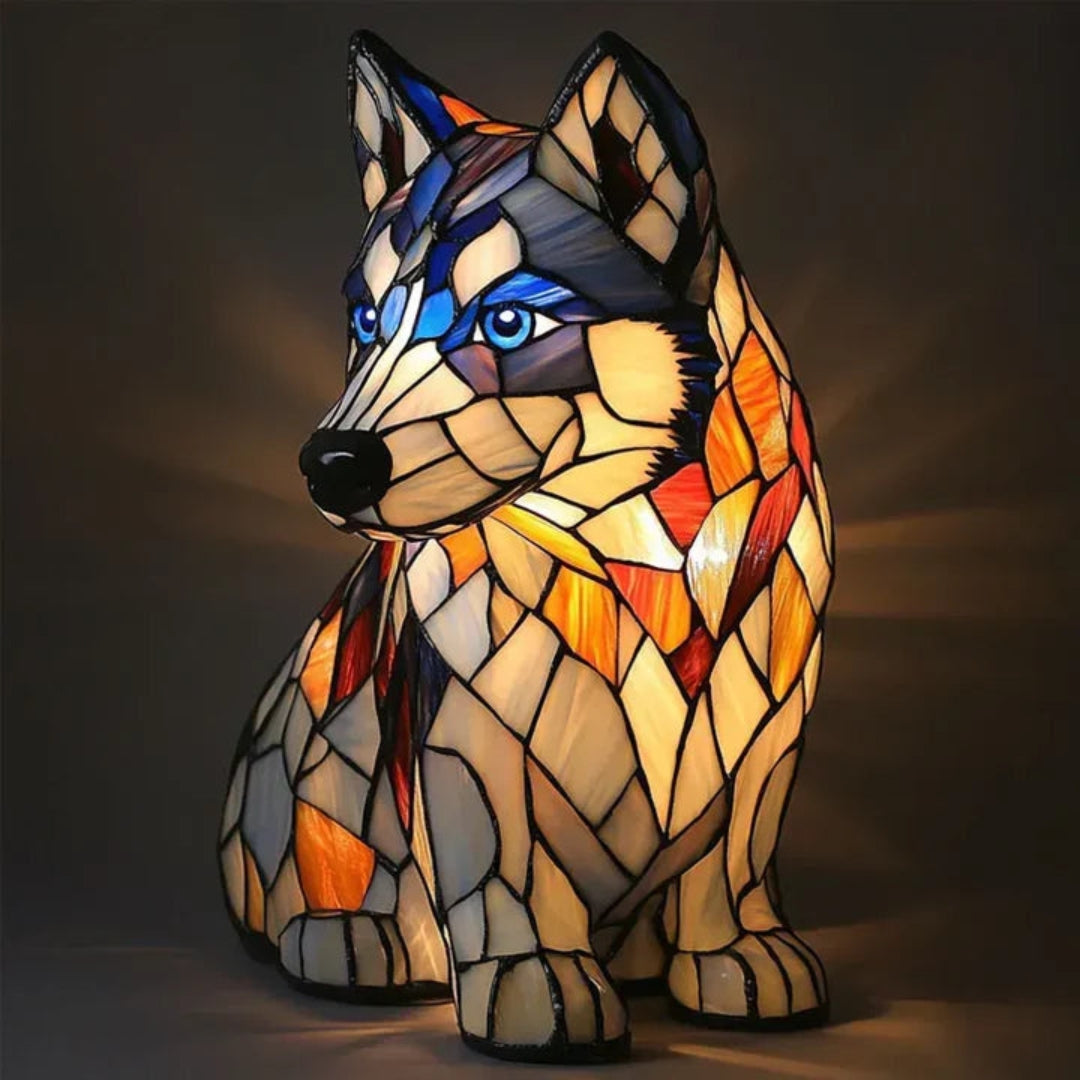 Lampada cane divertente LED colorata