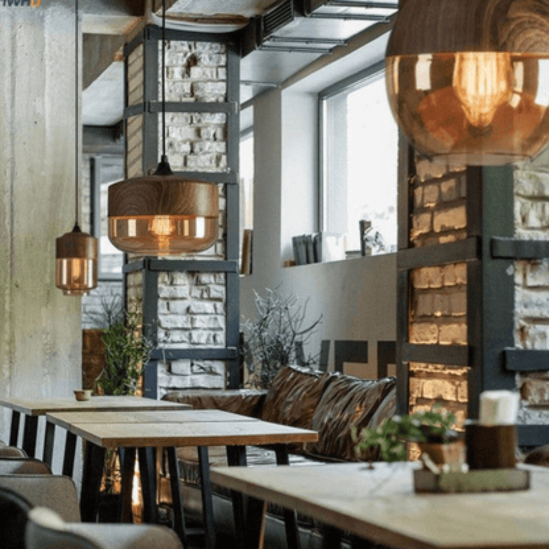 Lampada da soffitto in legno design nordico