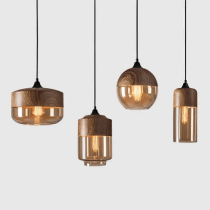 Lampada da soffitto in legno design nordico
