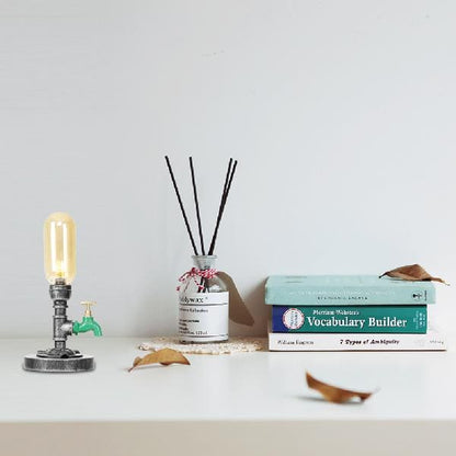 Lampada da Tavolo Elegante in Vetro Trasparente con Paralume Rotondo