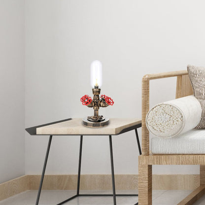 Lampada da Tavolo in Metallo Elegante con Paralume Industriale
