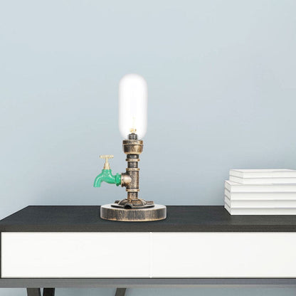 Lampada da Tavolo in Metallo Elegante con Paralume Industriale