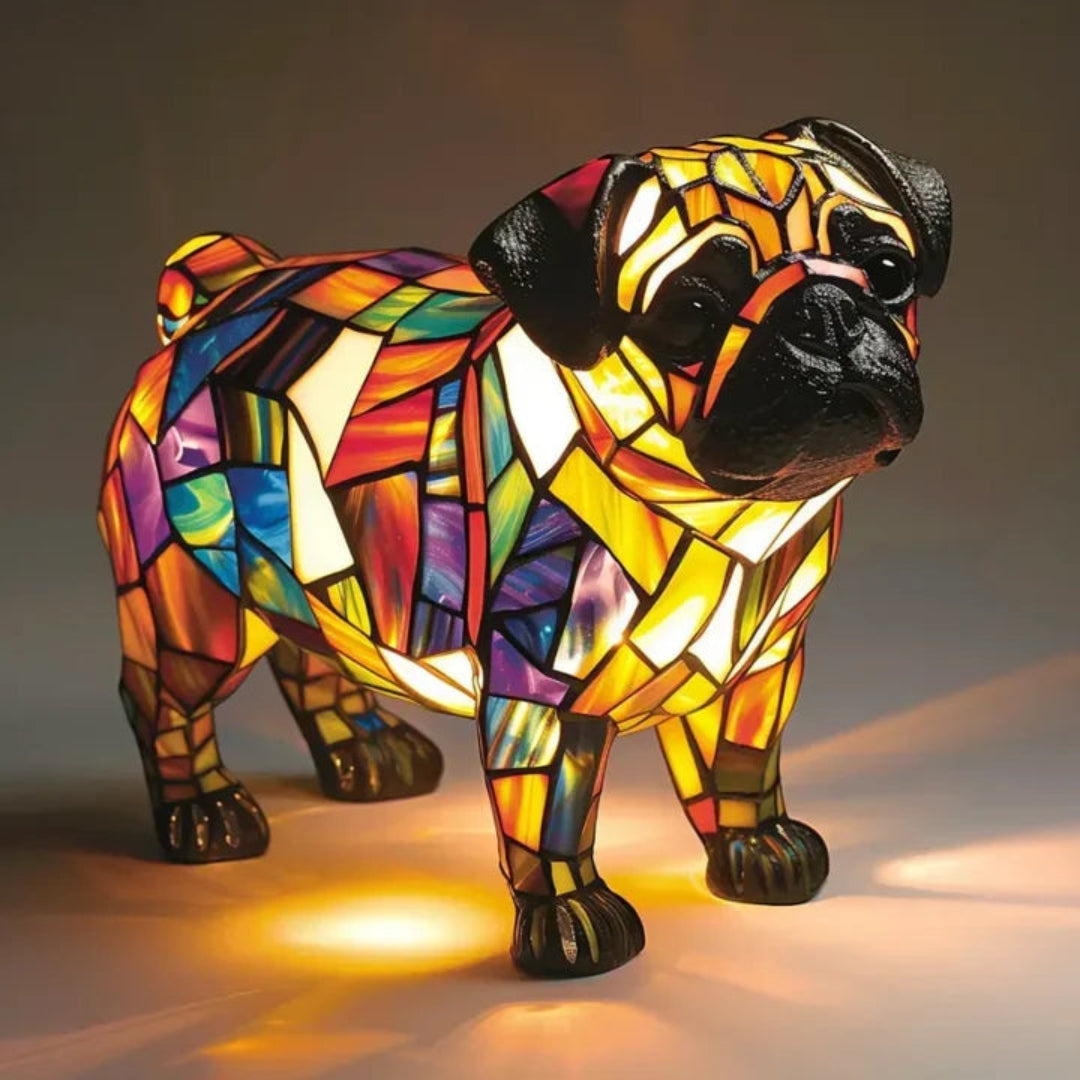 Lampada cane divertente LED colorata