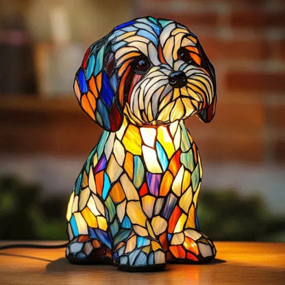 Lampada cane divertente LED colorata