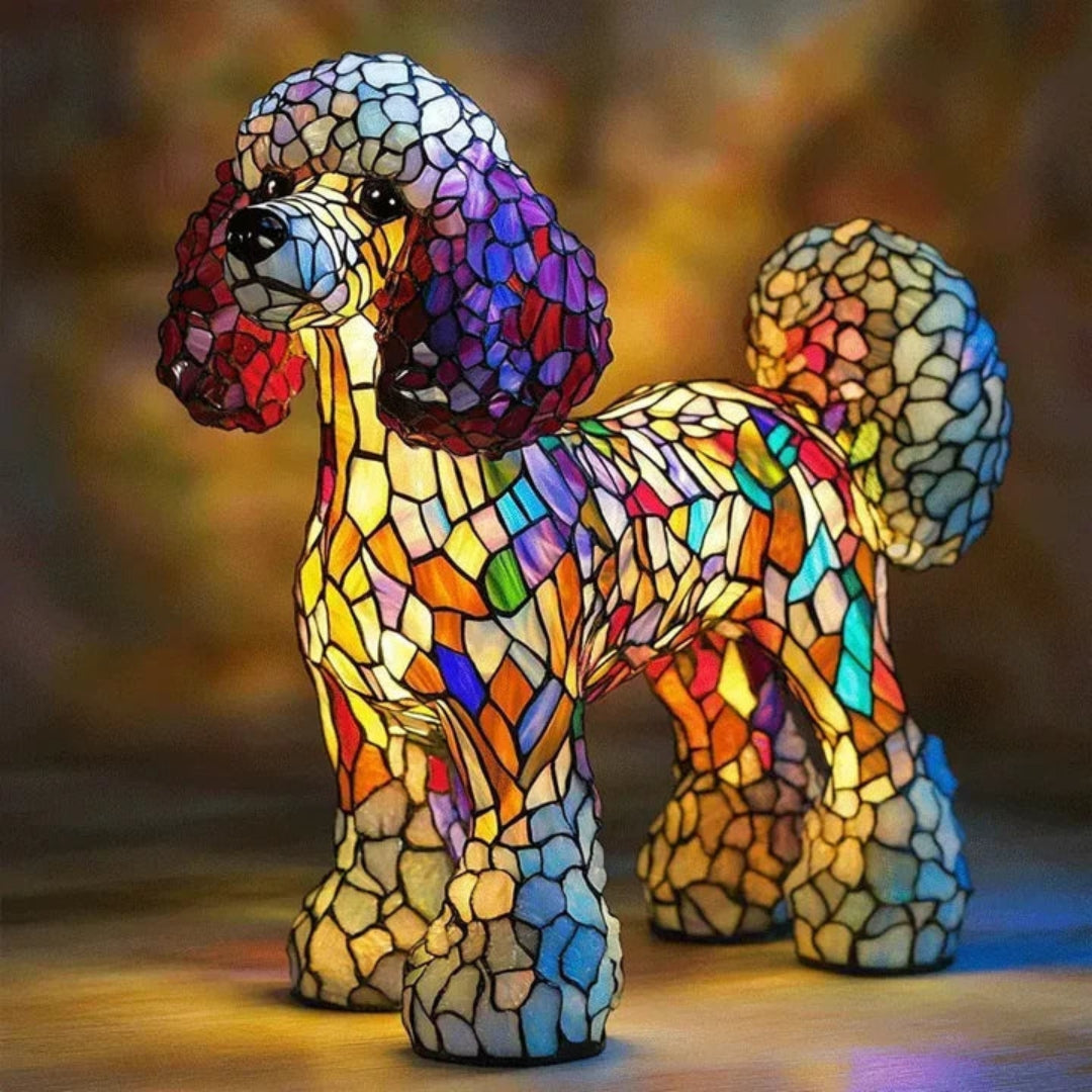 Lampada cane divertente LED colorata