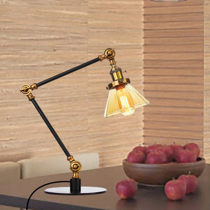 Lampada da Tavolo Elegante in Vetro Chiaro Conico