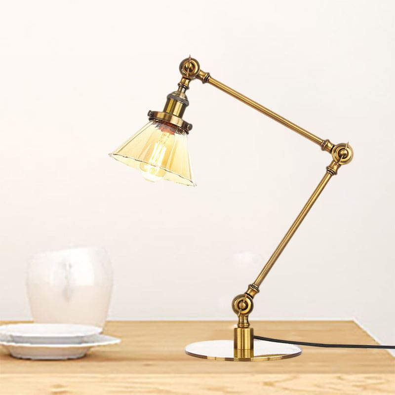 Lampada da Tavolo Elegante in Vetro Chiaro Conico