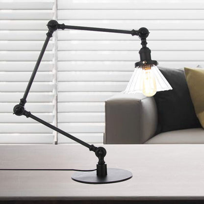 Lampada da Tavolo Elegante in Vetro Chiaro Conico