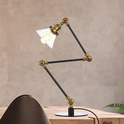 Lampada da Tavolo Elegante in Vetro Chiaro Conico