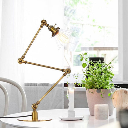 Lampada da Tavolo Elegante in Vetro Chiaro Conico