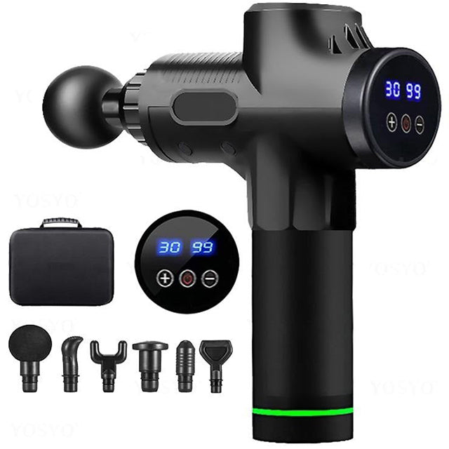 Pistola per Massaggio Muscolare Potente - Dispositivo per Massaggio Intensivo 30 Velocità