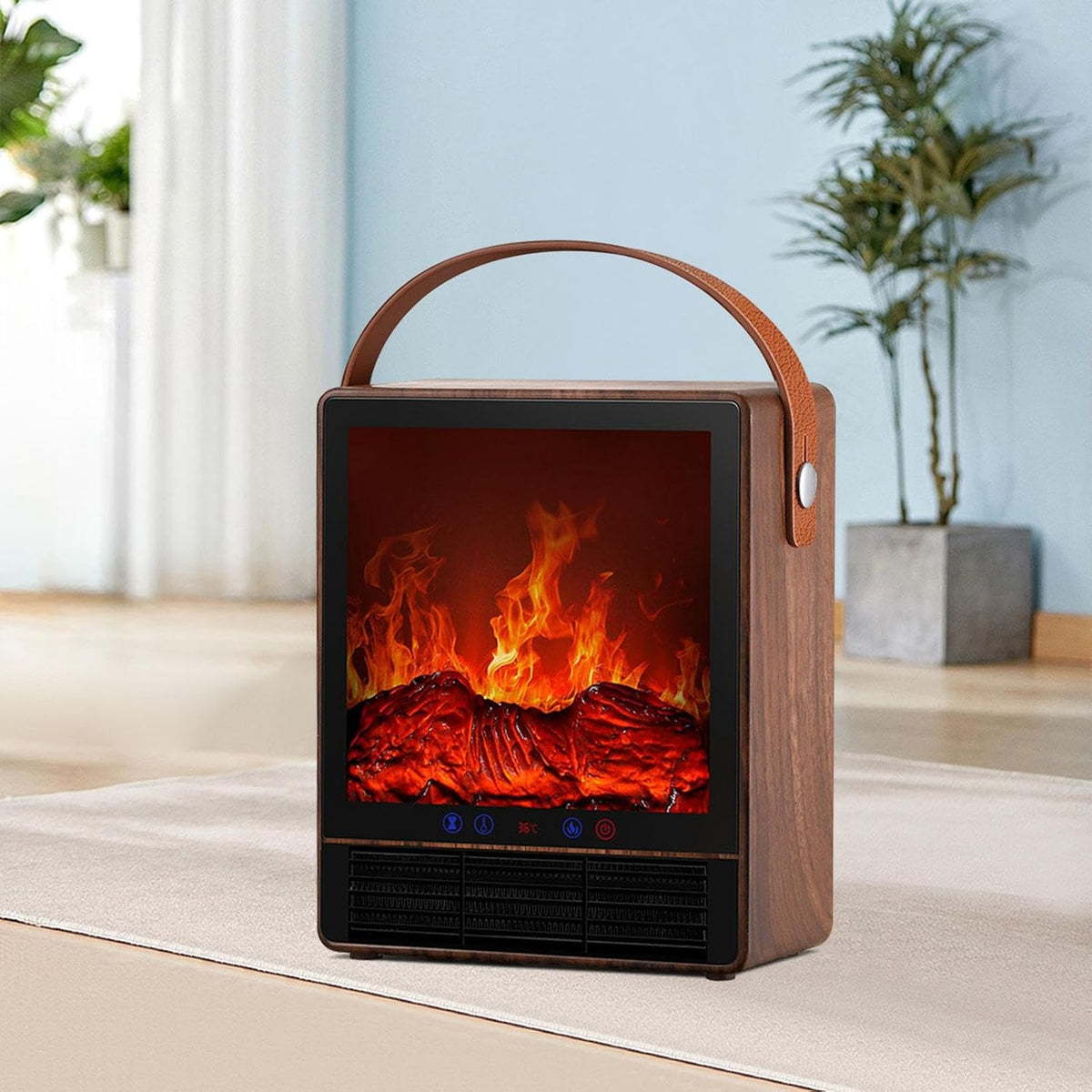 Camino Elettrico Design con Fiamma Realistica