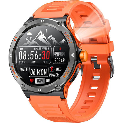 Orologio Smart Sport Uomo GPS Schermo Touch con Lampada LED e Bussola