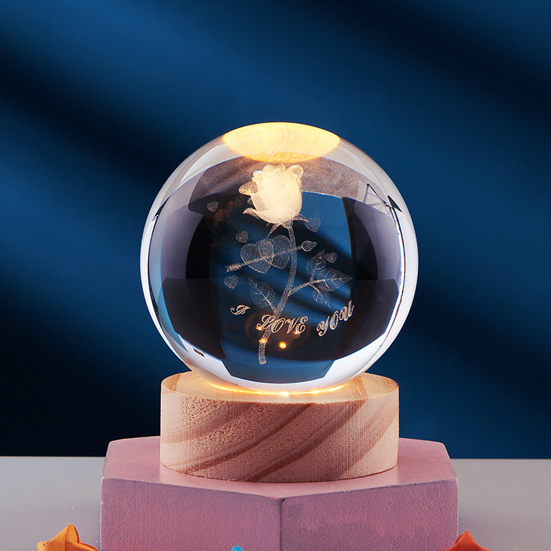 Lampada da Notte in Cristallo Elegante