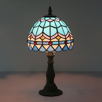 Lampada da Tavolo Elegante in Vetro Colorato Art Déco