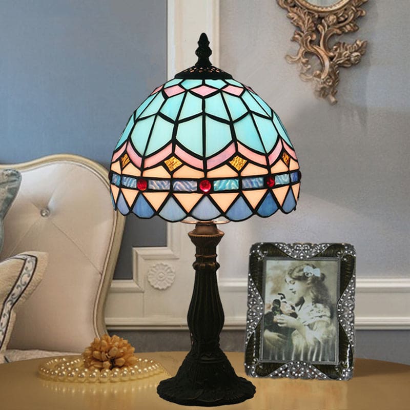 Lampe de Table Élégante en Verre Teinté Art Déco - Santeova