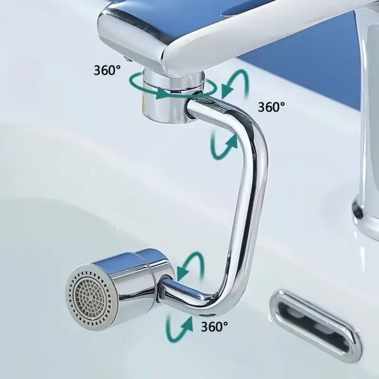 Aeratore Universale per Rubinetto Antigoccia 360°