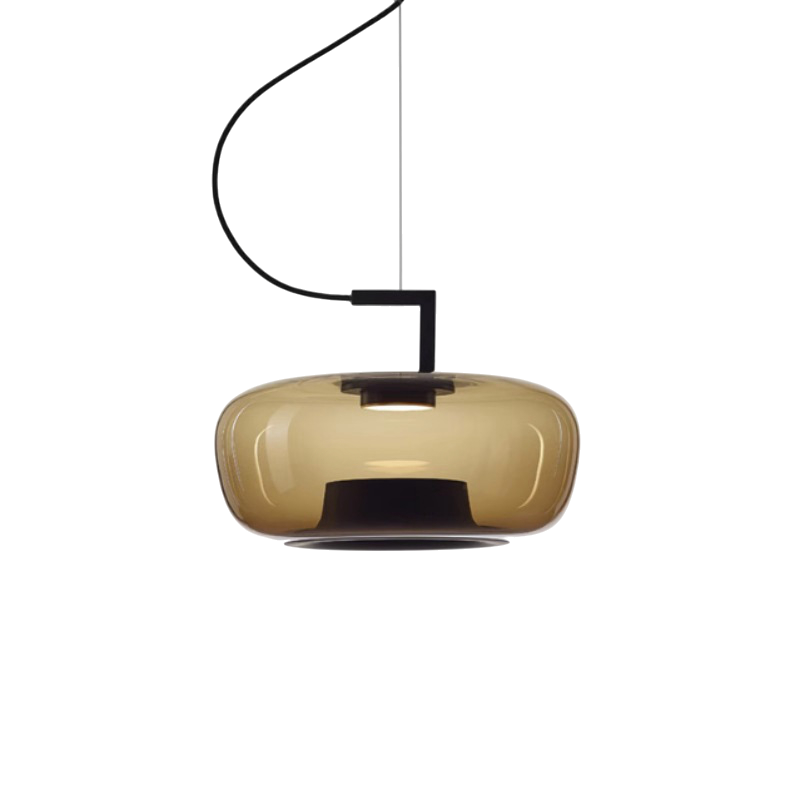 Lampada a sospensione in vetro chic per soggiorno e sala da pranzo