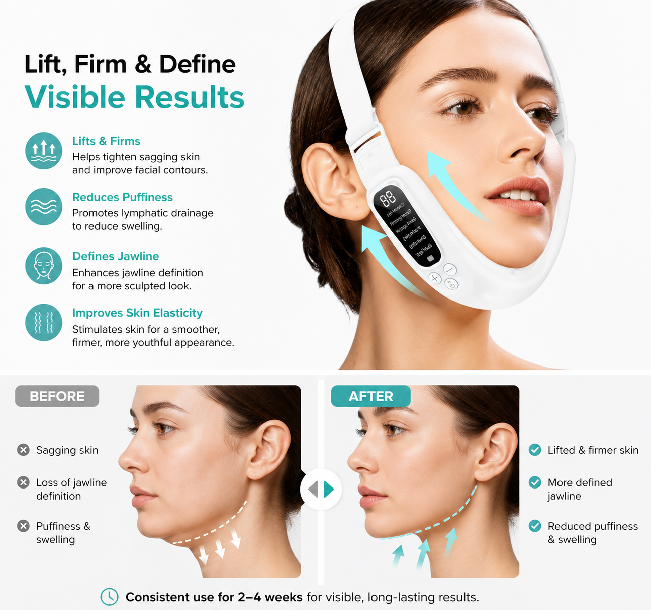 Dispositivo Anti-Età Viso - Lifting e Massaggio per un Viso Liscio
