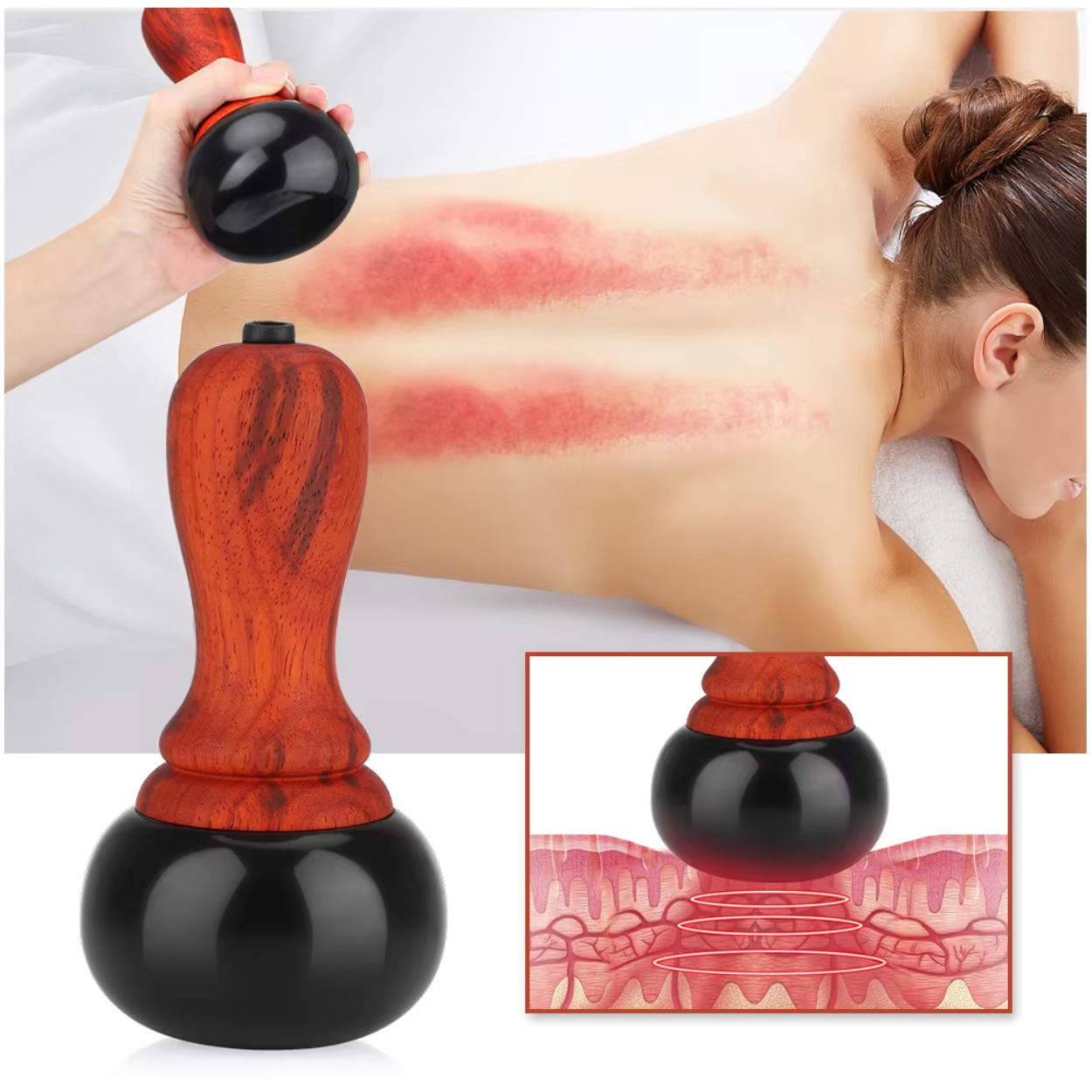 Dispositivo Elettrico Riscaldante per Massaggio Gua Sha del Viso