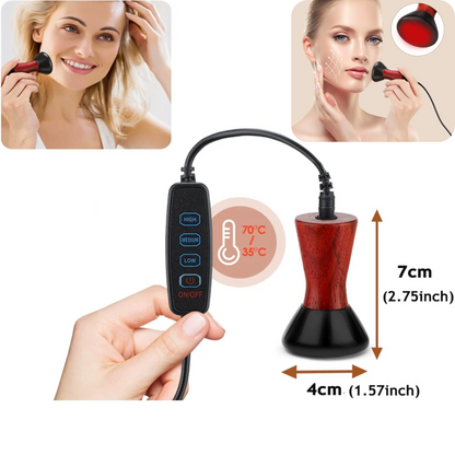 Dispositivo Elettrico Riscaldante per Massaggio Gua Sha del Viso