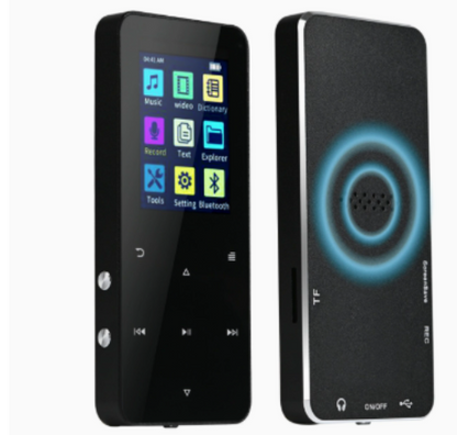 Lettore MP3 Bluetooth con schermo HD da 2,4 pollici, radio FM e altoparlante integrato