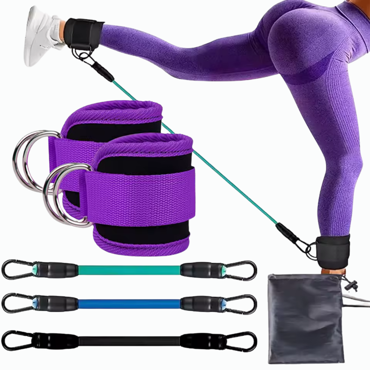 Attrezzatura per Bodybuilding Elastici per Glutei e Gambe