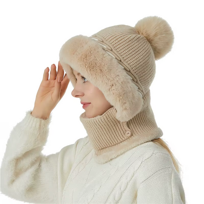 Cappello Sciarpa in Pile 2 in 1 Morbido e Caldo