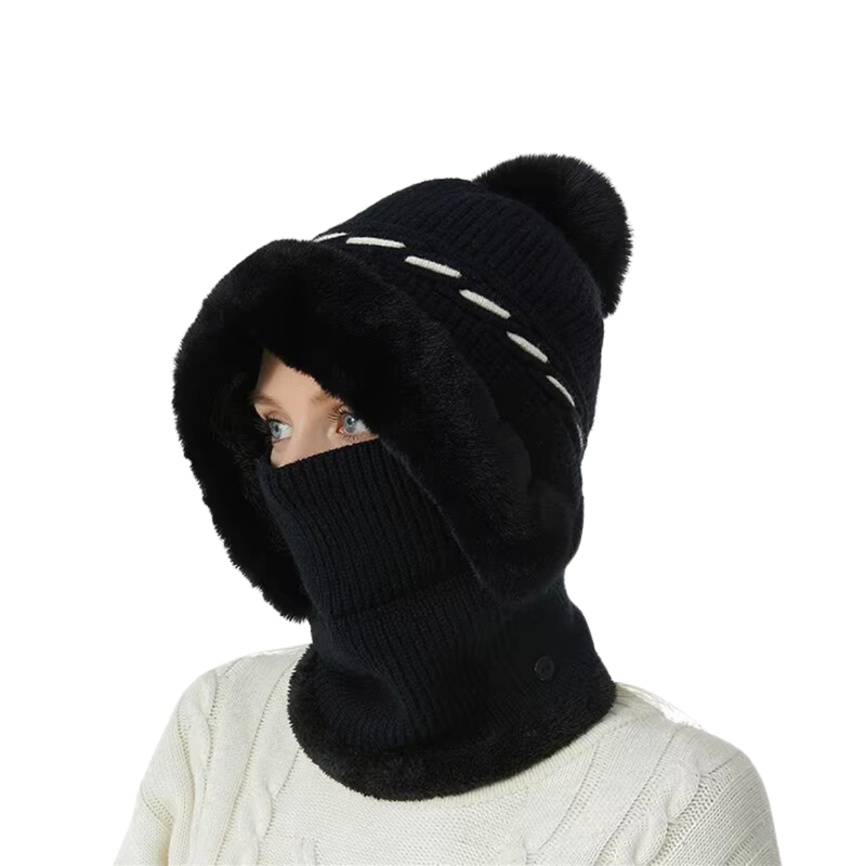 Cappello Sciarpa in Pile 2 in 1 Morbido e Caldo