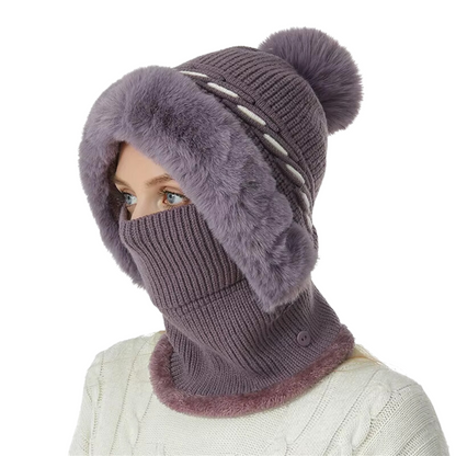Cappello Sciarpa in Pile 2 in 1 Morbido e Caldo