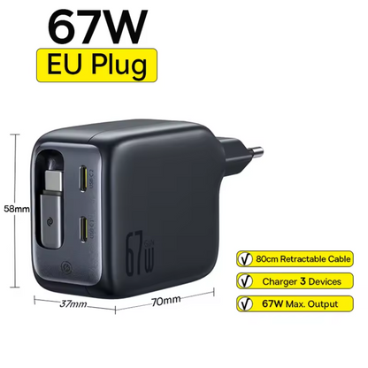 Caricatore USB-C 67W Veloce e Intelligente