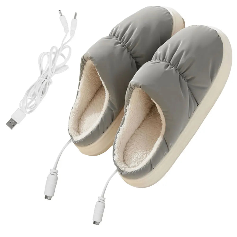 Pantofole Elettriche Riscaldanti Morbide per Piedi Freddi